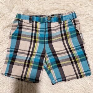 Baby Boy Plaid Shorts - Blue and Black
